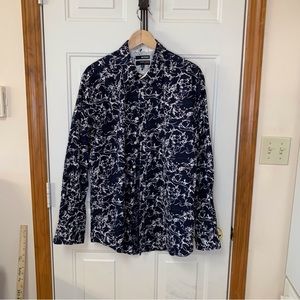 Murano black branch print men’s shirt size XL
